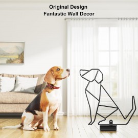 Alsonerbay White Corner Shelf Wall Mount, 4 Tier Floating Shelves for Wall Storage, Rustic Wall Shelves Wood Shelves for Bedroom, Living Room, Bathroom, Entryway, Garage (Dog Shaped)