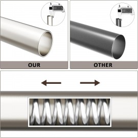 SZXIMU Shower Curtain Rod, 27-43 Inch Adjustable Spring Tension Shower Curtain Rod, Never Rust Non-Slip Shower Rod, No Drill Shower Curtain Rods for Bathroom, Brushed Nickel