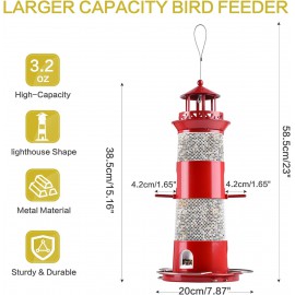Auslar Bird Feeders for Outside, Wild Bird Feeders for Outdoors Hanging for Small Birds, 4 lbs Large Capacity for Cardinal, Finch, Sparrow, Blue Jay