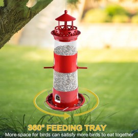 Auslar Bird Feeders for Outside, Wild Bird Feeders for Outdoors Hanging for Small Birds, 4 lbs Large Capacity for Cardinal, Finch, Sparrow, Blue Jay