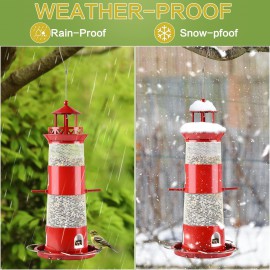 Auslar Bird Feeders for Outside, Wild Bird Feeders for Outdoors Hanging for Small Birds, 4 lbs Large Capacity for Cardinal, Finch, Sparrow, Blue Jay