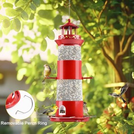 Auslar Bird Feeders for Outside, Wild Bird Feeders for Outdoors Hanging for Small Birds, 4 lbs Large Capacity for Cardinal, Finch, Sparrow, Blue Jay