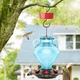 Auslar Ant Moat for Hummingbird Feeders, Ant Guard for Hummingbird & Oriole Feeders, 3.5 OZ X 4 Pack Red Large Capacity Ant Trap for Outdoor Yard Hanging Feeders