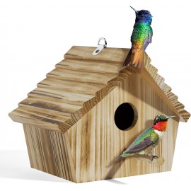 Auslar Bird House, Bird Houses for Outside, Outdoor Bird House for Bluebird Cardinals Finch Wren Swallow, 1.57” Entrance Hole Wooden Birdhouse, Hanging Bird House for Garden Decoration Yard
