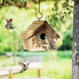 Auslar Bird House, Bird Houses for Outside, Outdoor Bird House for Bluebird Cardinals Finch Wren Swallow, 1.57” Entrance Hole Wooden Birdhouse, Hanging Bird House for Garden Decoration Yard