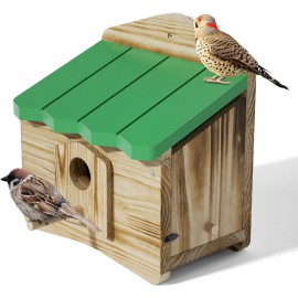 Auslar Bird House, Bird Houses for Outside, Outdoor Bird House for Bluebird Cardinals Finch Wren Swallow, 1.57” Entrance Hole Wood Birdhouse, Hanging Bird House for Garden Decoration Yard