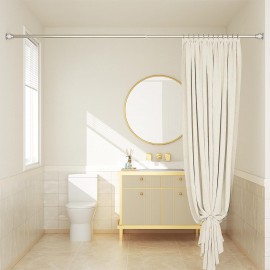 Shower Rod-EUPLAR Shower Curtain Rod, 43-72 Inches Spring Tension Curtain Rod, Adjustable, No Drill, Rust Proof, Non-Slip Tension Shower Curtain Rods for Bathroom, Chrome