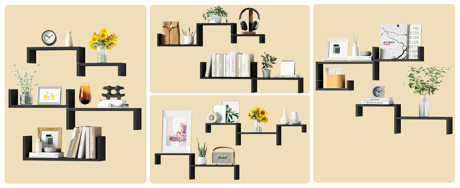 Wall Shelves Set of 5