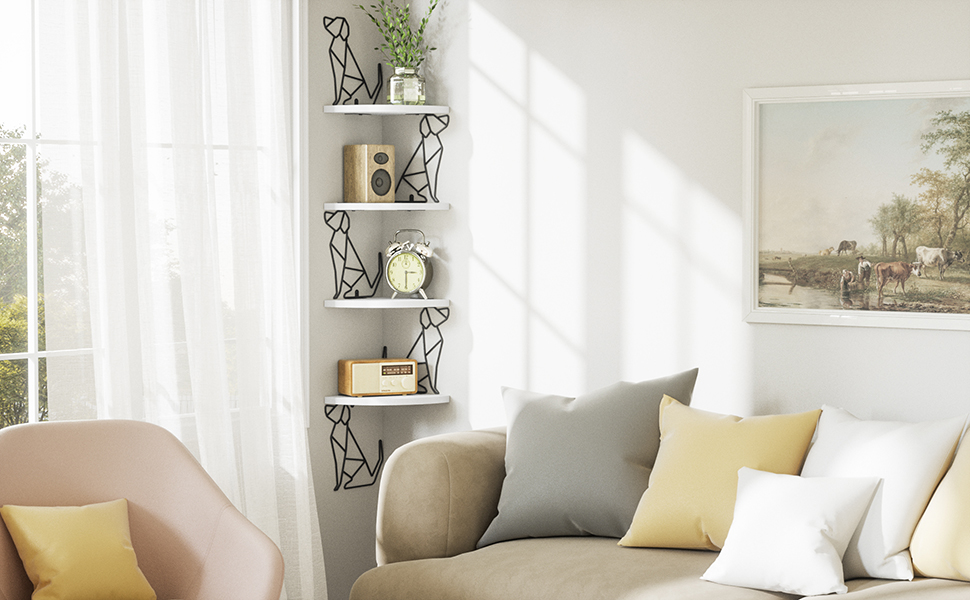 white shelf